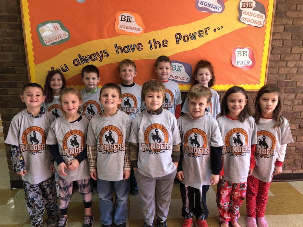 First Graders earn AR T-shirts 