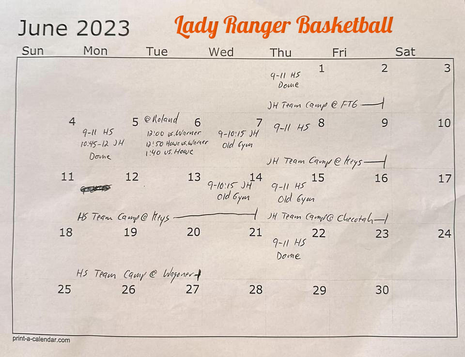 Lady Ranger Basketball